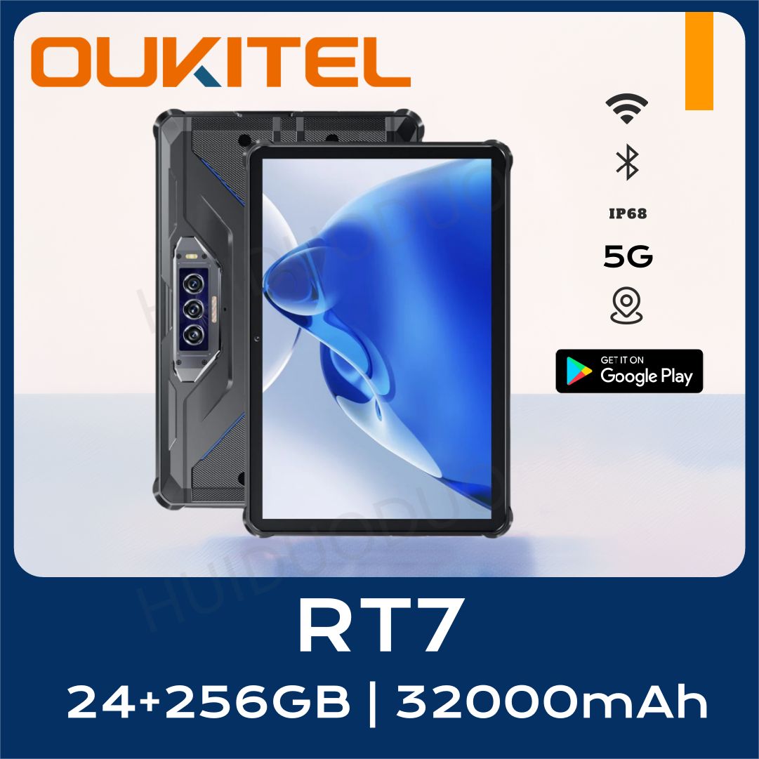 OukitelПланшетRT7МироваяверсияподдерживаетрусскоязычныесистемыGlobal,ПоддержкаGooglePlay,10.1"256ГБ,синий