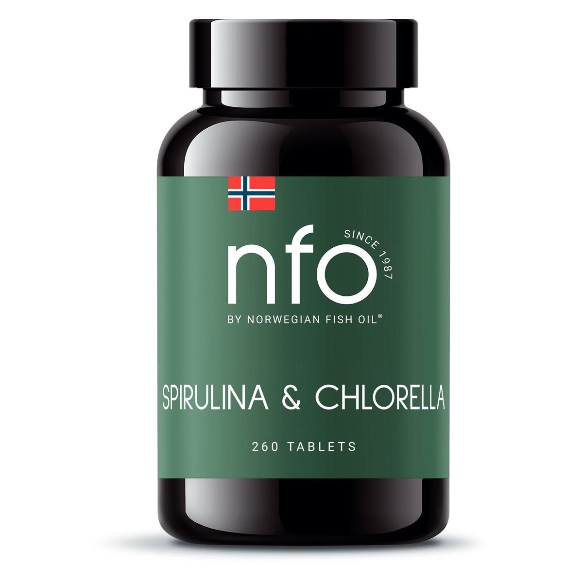 Спирулина Хлорелла 260 таблеток по 500мг / NFO Финляндия / Spirulina Chlorella