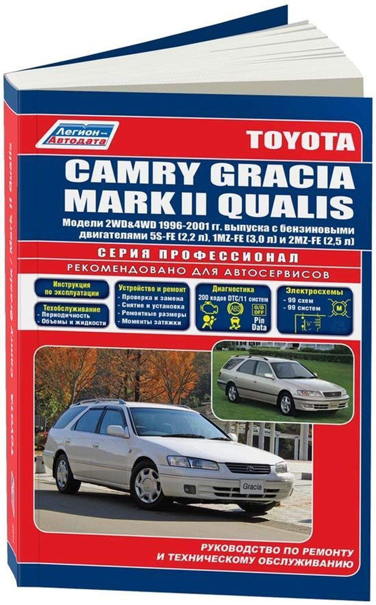 Книга: Toyota Camry Gracia / Mark Ii Qualis 2wd И 4wd (Марк 2 Куалис)  бензин 1996-2001 г.в. - подробное руководство по техническому обслуживанию  и ремонту, инструкция по эксплуатации, электрические схемы , 5-88850-196-4,