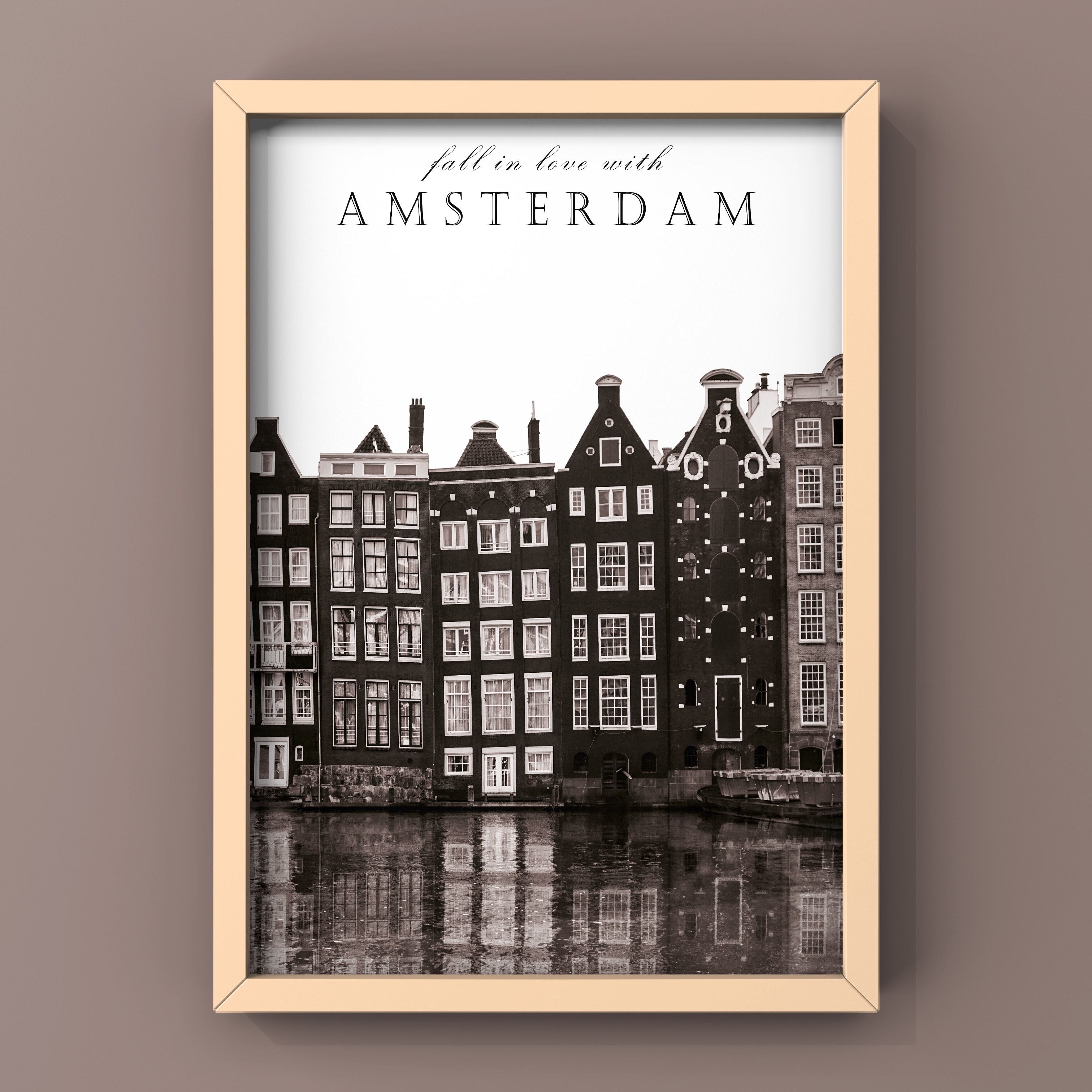 Постер"Amsterdam/Амстердам-Постердляинтерьераидекора",40смх30см