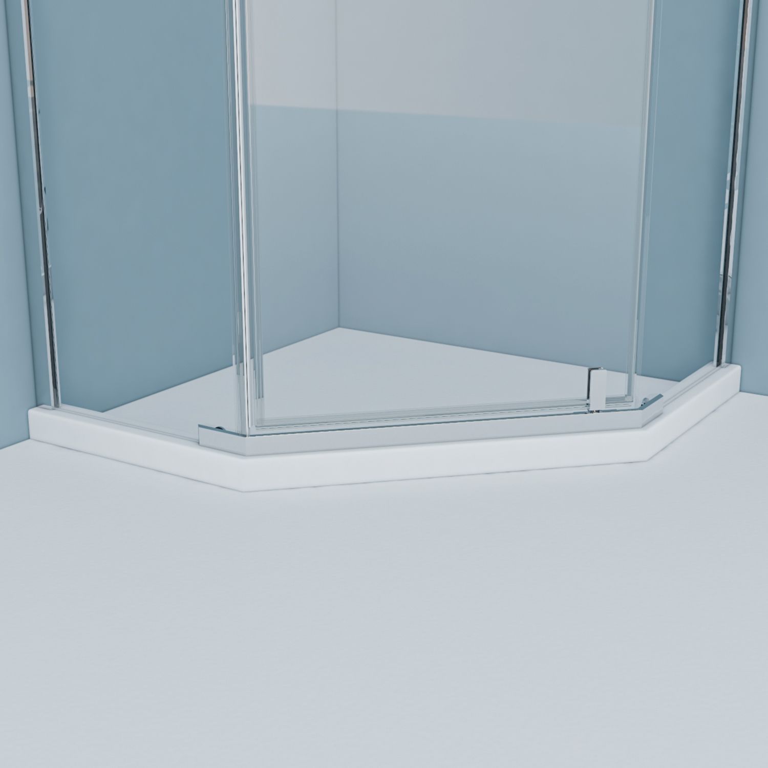 Фото товара на маркетплейсе ozon Декоративный профиль под душевое ограждение 100х100, белый, Steel, IDDIS, STE5WS0i22