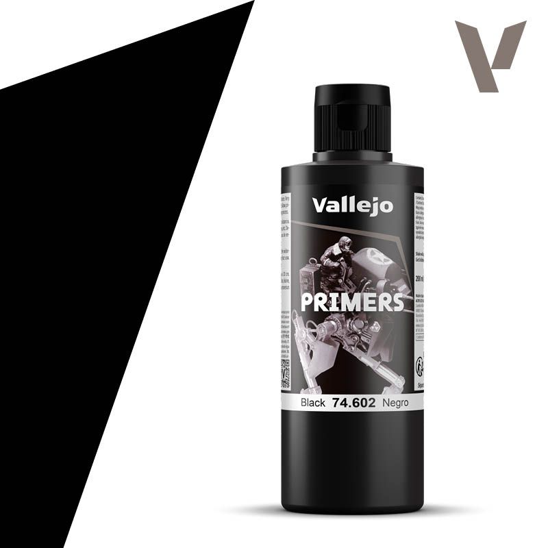 Краска Vallejo серии Surface Primer - Black 200мл.