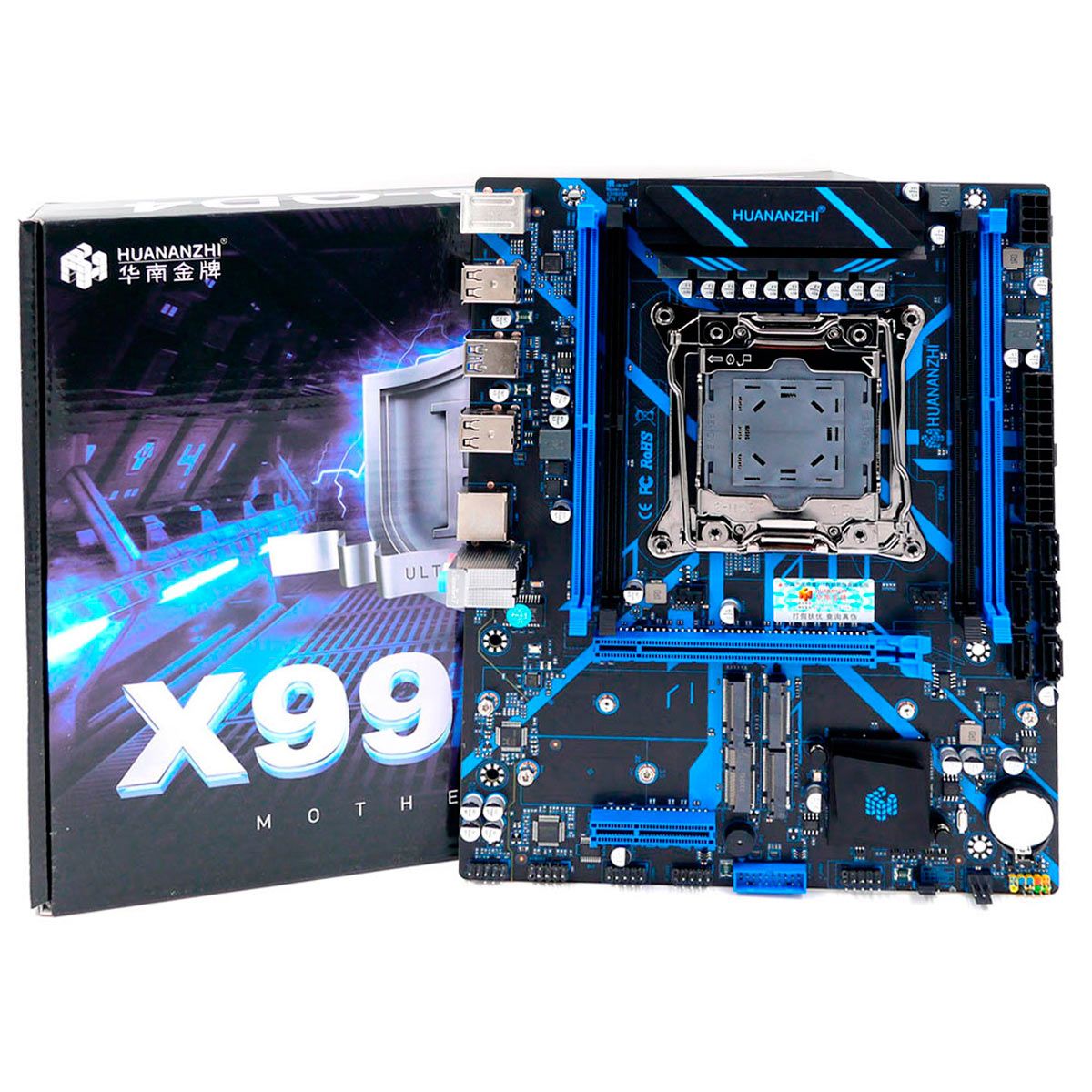 МатеринскаяплатаLGA2011-3HUANANZHIX99QD44хDDR42400МГц3xNVMEM.2,mАТХ,rev2.0