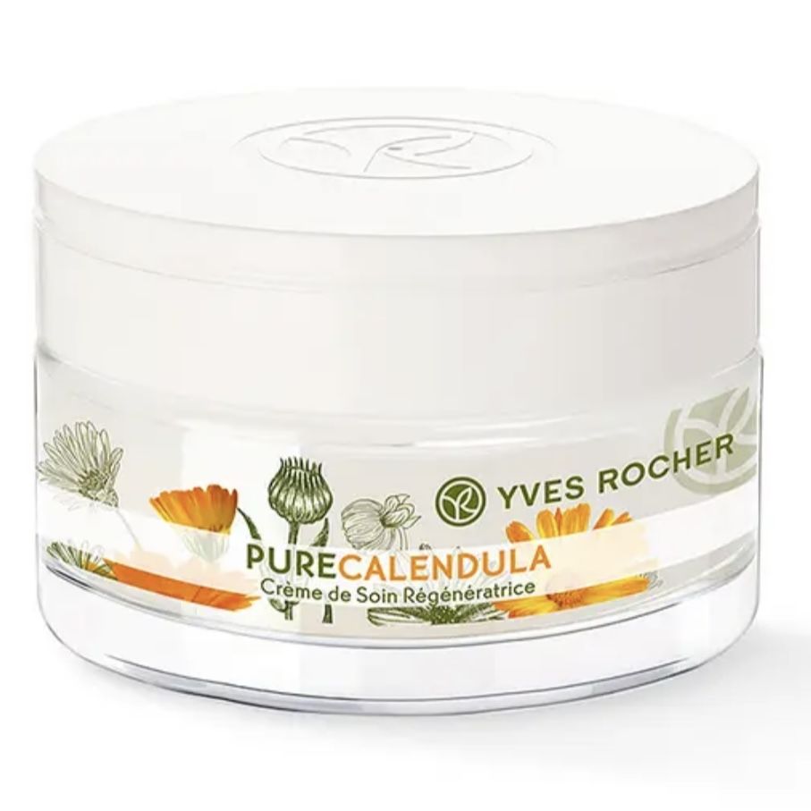 Крем yves rocher. Yves Rocher Pure Calmille крем. Крем Pure Calendula Yves Rocher. Yves Rocher крем для лица Ромашка. Ив Роше крем с ромашкой.