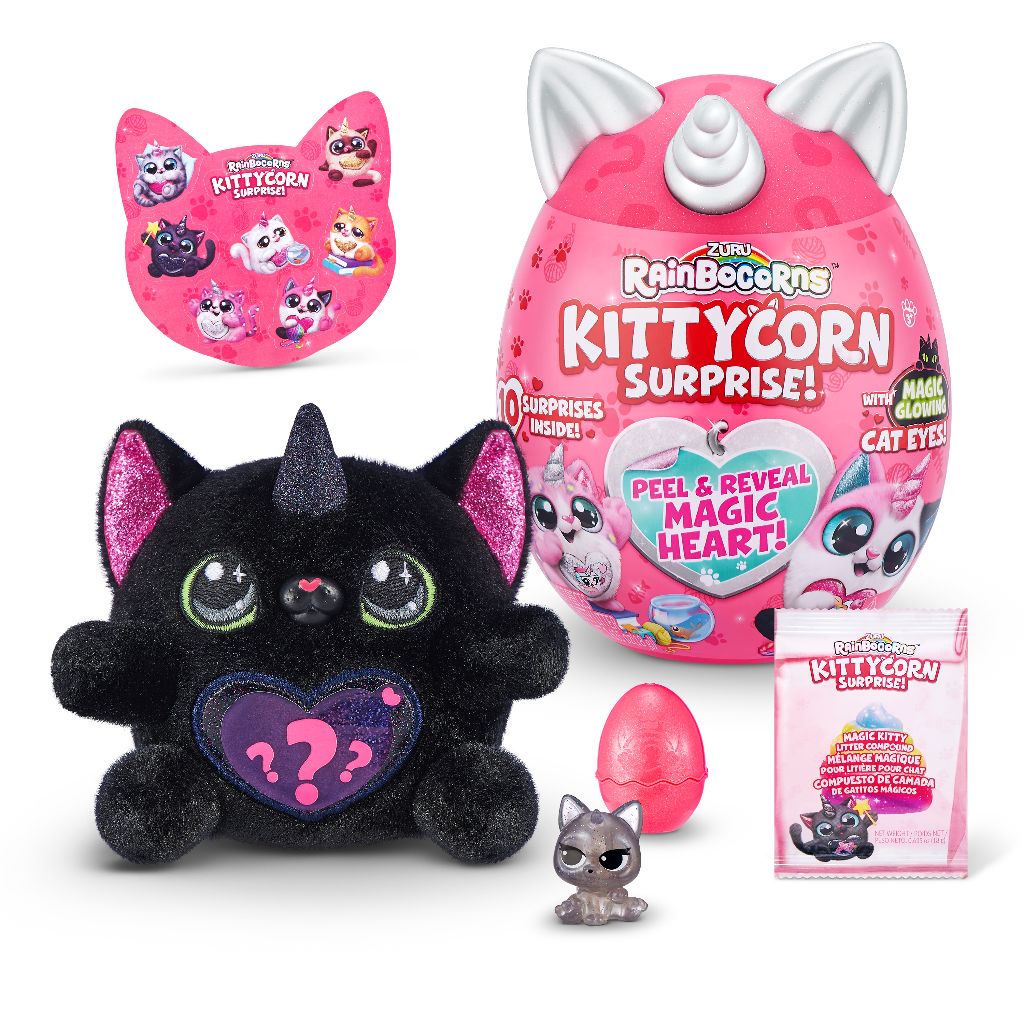 Игрушка ZURU Rainbocorns Kittycorn Surprise яйцо зуру котенок киттикорн  серый 19 см / ЗУРУ - купить с доставкой по выгодным ценам в  интернет-магазине OZON (1032174037)