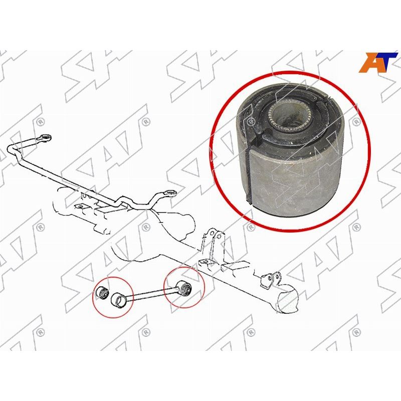 СайлентблокпереднейпродольнойтягимостаTOYOTAHILUX4RUNNER83-99SATST-48725-35010,oem4872535010