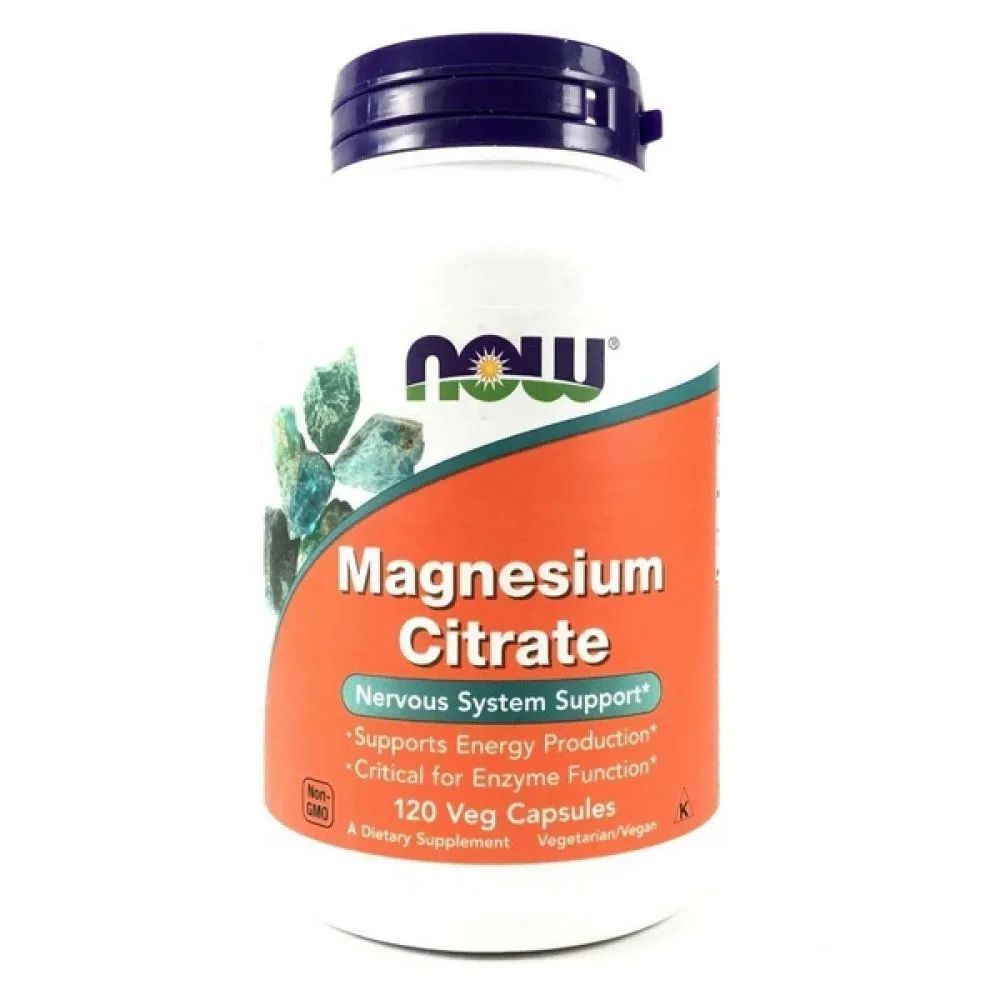 NOW Магний цитрат Magnesium Citrate 120 капсул 400 мг