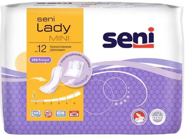 Seni Lady Mini, урологические прокладки, 12 шт.