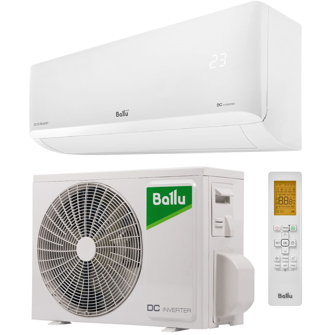 КондиционерсплитсистемаинверторнаяBalluEcoSmartDCBSYI-07HN8/ES_23Y7000BTU,до20м2,настенный,длядома,дляквартиры,фреонR32