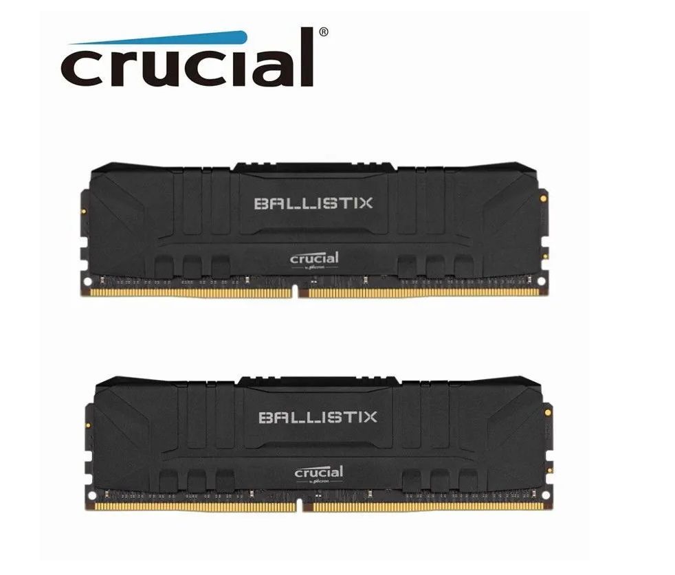 CrucialОперативнаяпамятьBallistixBlackDDR43200МГцCL162x16ГБ(BL8G32C16U4B)