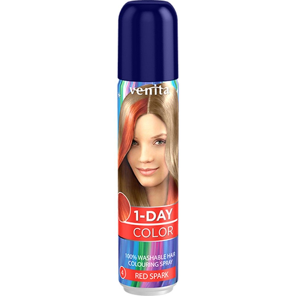 VENITA Спрей для волос оттеночный 1-DAY COLOR тон Red Spark (искрящийся красный) 50 мл купить на OZON по низкой цене (324750447)