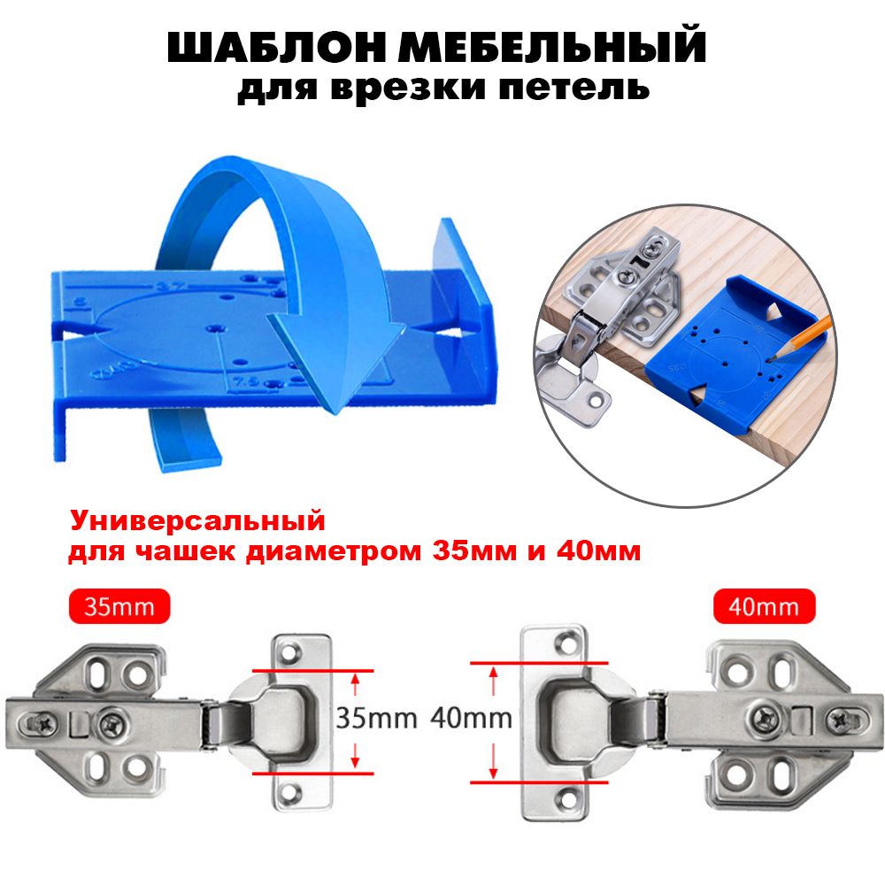 Мебельный шаблон для разметки фасадных петель