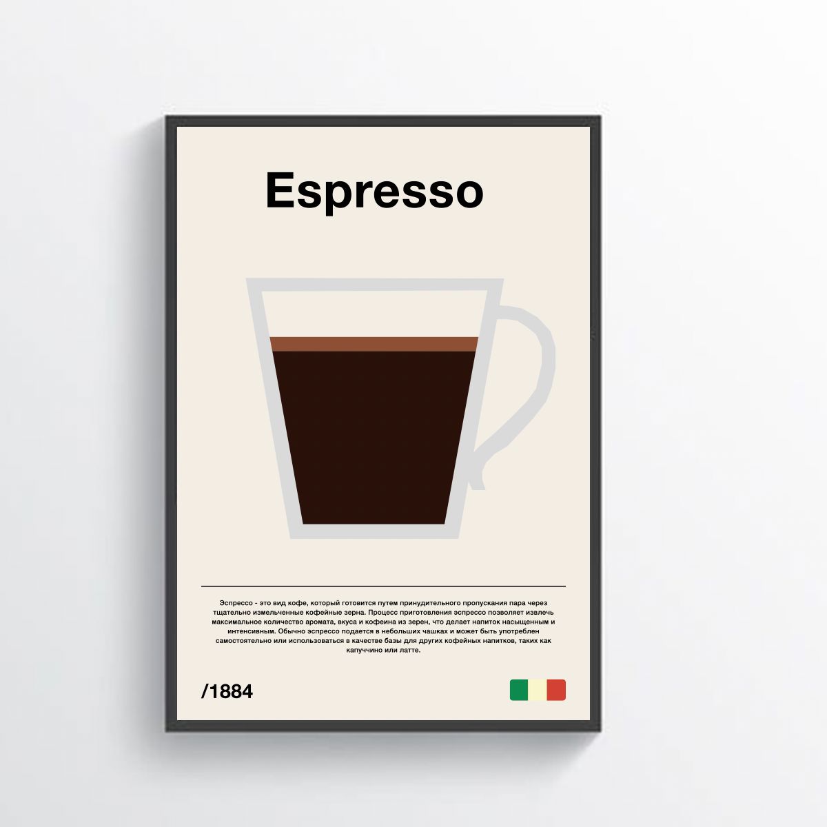 Интерьерный постер Espresso / Эспрессо / Минимализм