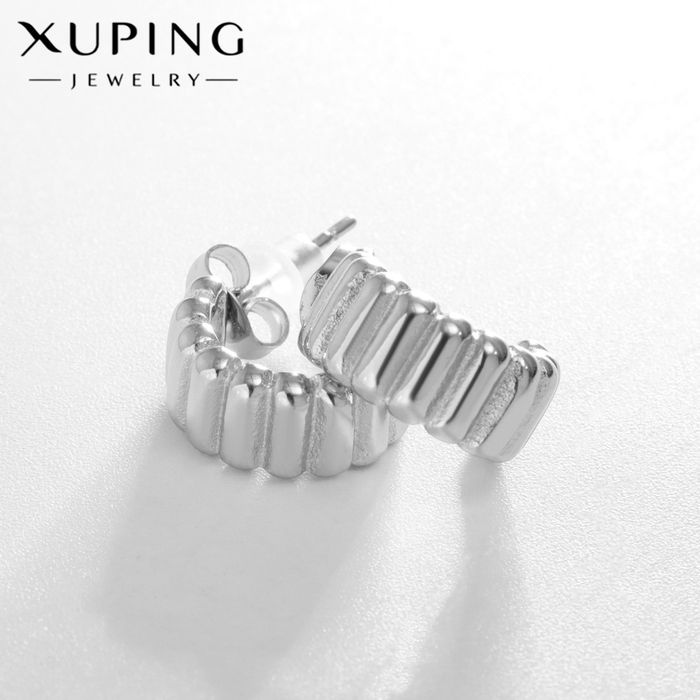 Серьги-кольца XUPING неотразимость, цвет серебро, d 1,3 см 10453283