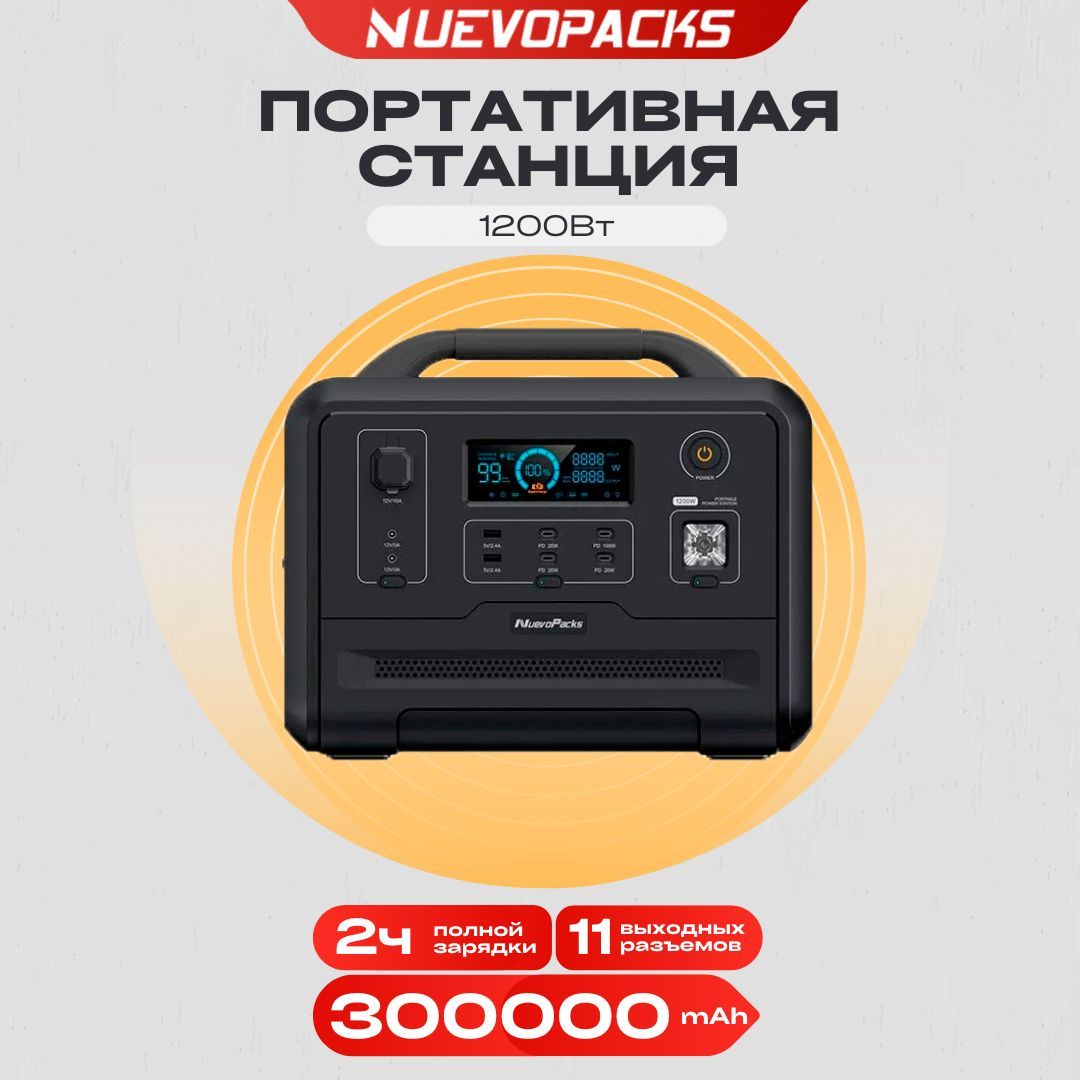 ПортативнаяэлектростанцияNuevopacks300000mAh(960Wh,48V,1200W)