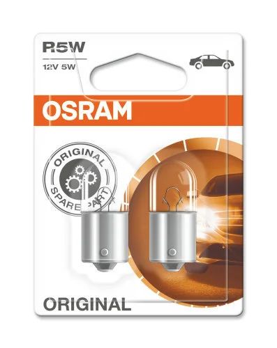 ЛампаавтомобильнаяR5W12V5WBA15SOSRAMORIGINAL,5007-02B,2шт(комплект)