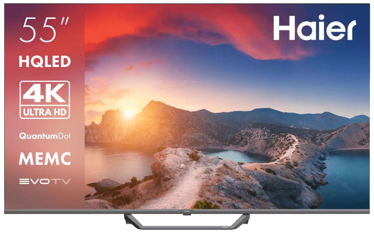 HaierТелевизор55SmartTVS2Pro55"4KUHD,черный