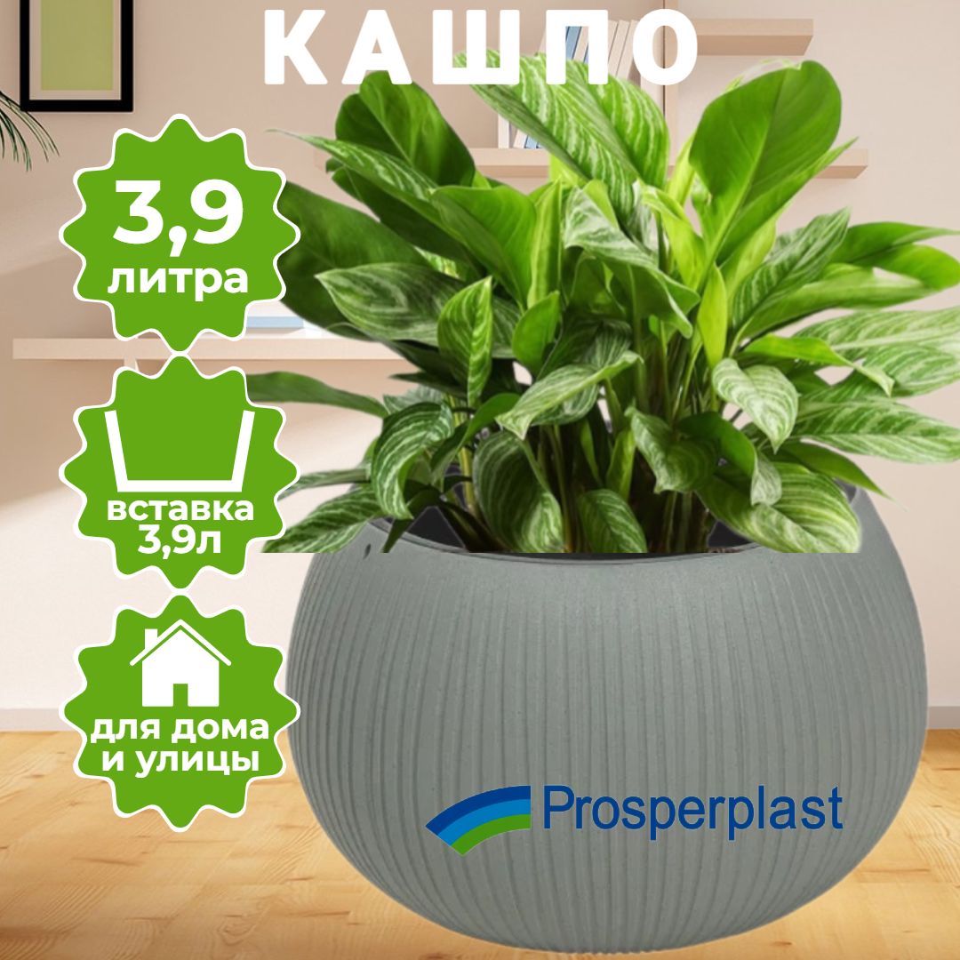 Кашпо для цветов Prosperplast Beton Bowl 3,9 л, бетон DKB290-422U