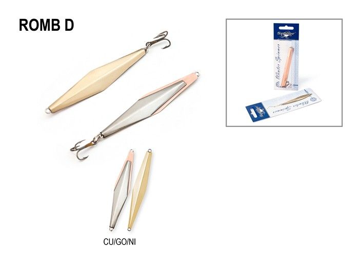 Блесна зим. Spider Romb D 10 гр. 70 мм Cu/Go/Ni тройник