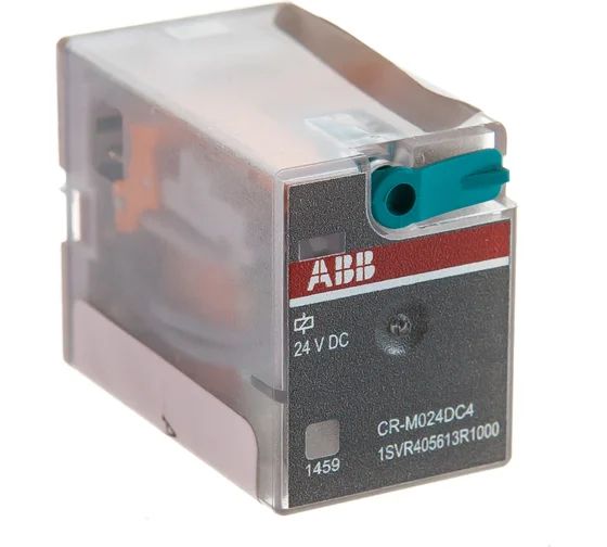 Реле промежуточное ABB CR-M024DC4 24B DC 4ПК 6A 10 шт. Арт. 1SVR405613R1000