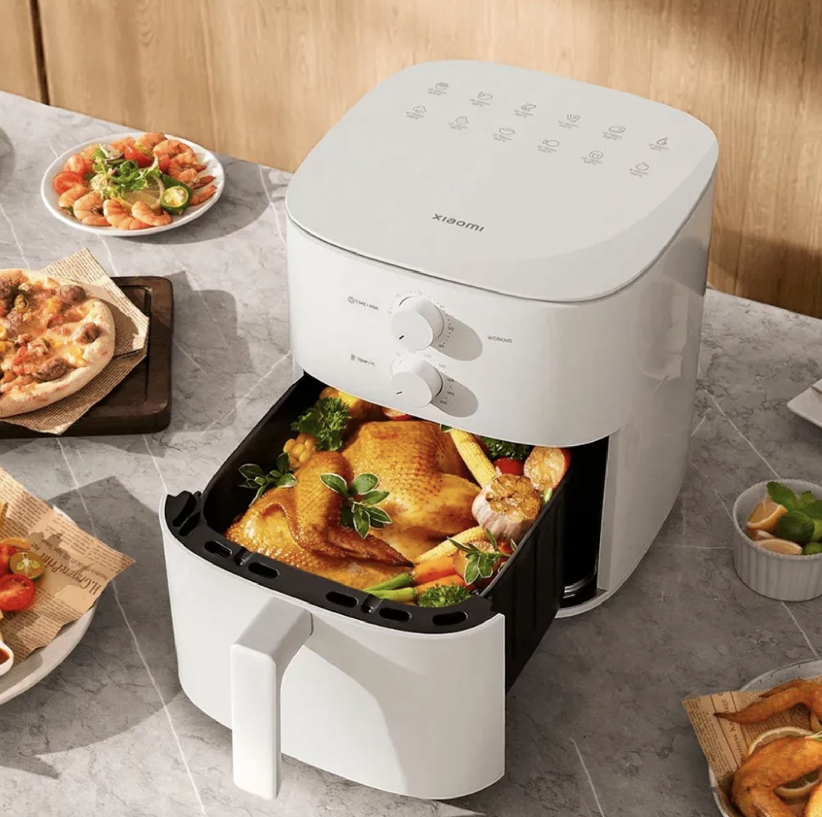 Xiaomi фритюрница (аэрогриль) Mijia Air Fryer Essential 6L (MAF13), белый (глобальная версия)