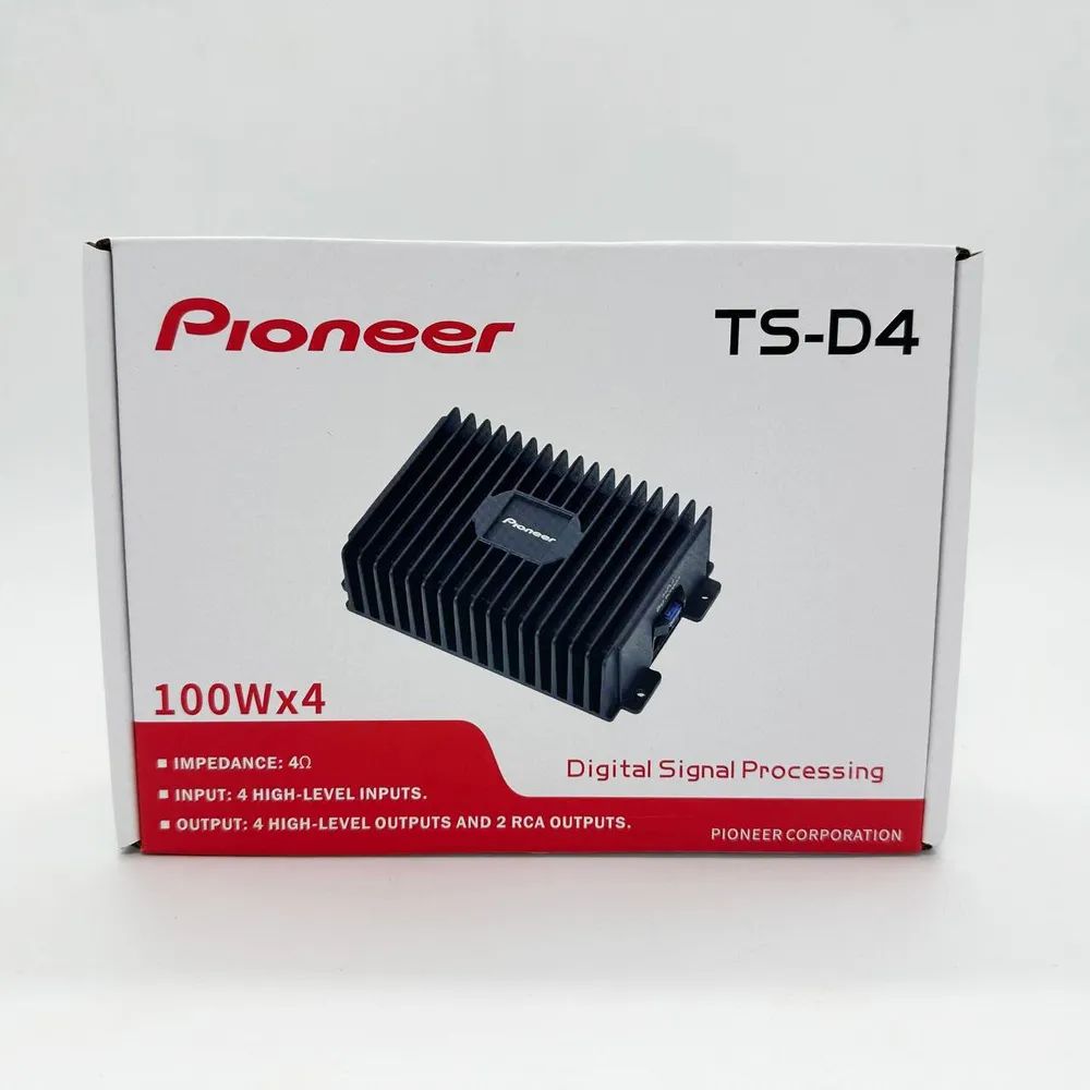 Усилитель автомобильный для Android магнитолы Pioneer TS-D4 четырехканальный 4x100W