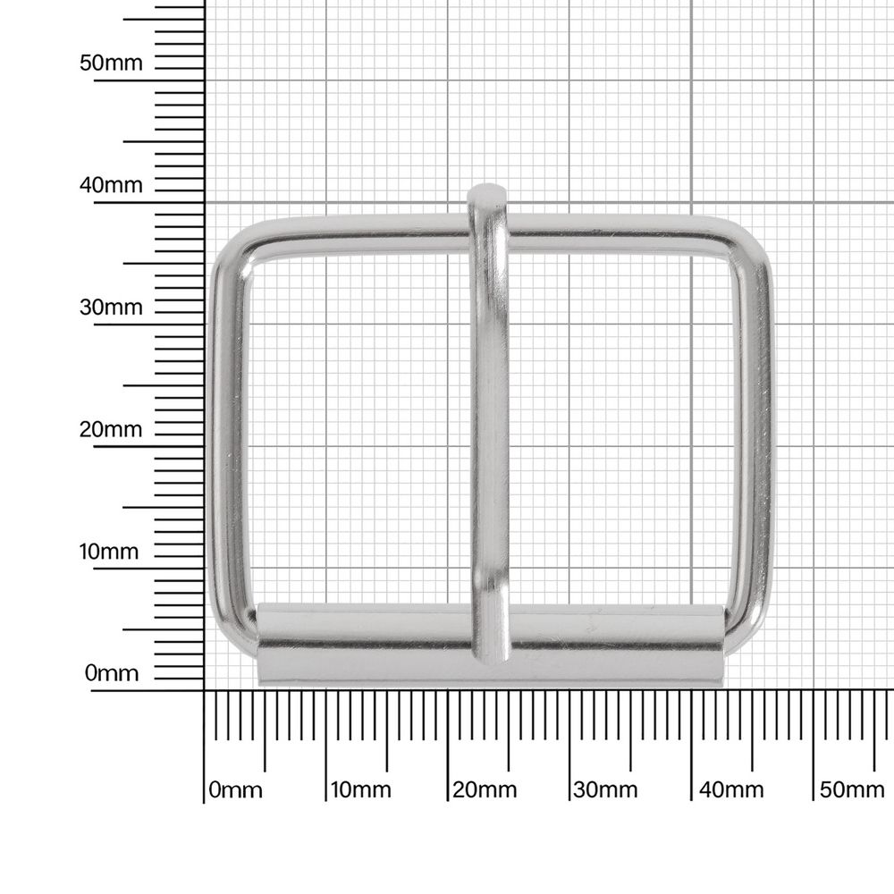 Пряжка с роликом 40х30мм, никель, 5 шт