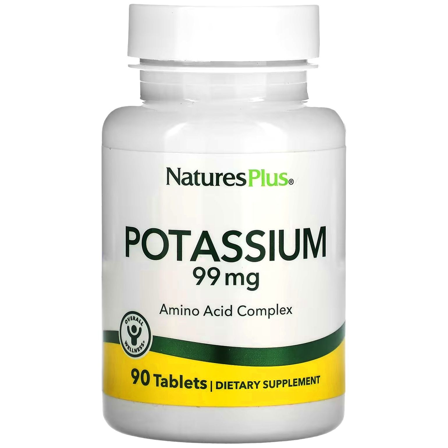 NaturesPlusPotassium99mg90tabs/Калий99мг.90таблетокNaturesPlusСША/ХелатКалия,дляздоровьясердечно-сосудистойсистемы,почекимышечнойдеятельности