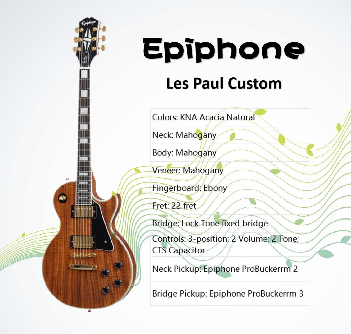 Электрогитара Epiphone Les Paul Custom 6-струнная