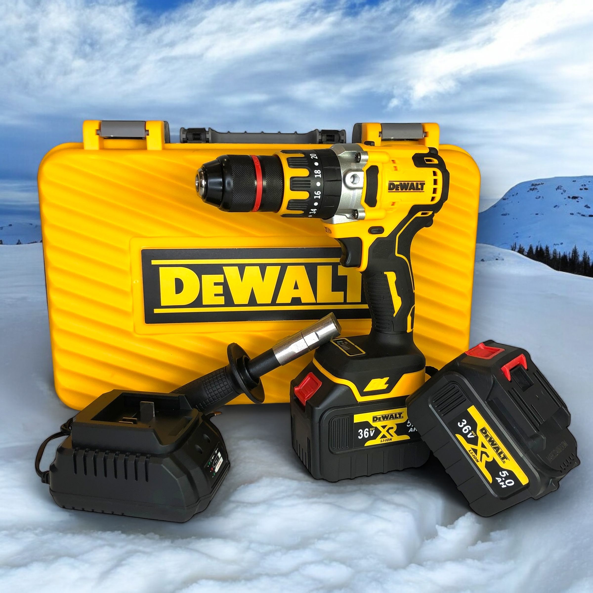 Шуруповерт DeWALT 36V бесщеточный / Шуруповерт-ледобур ударный 2 АКБ