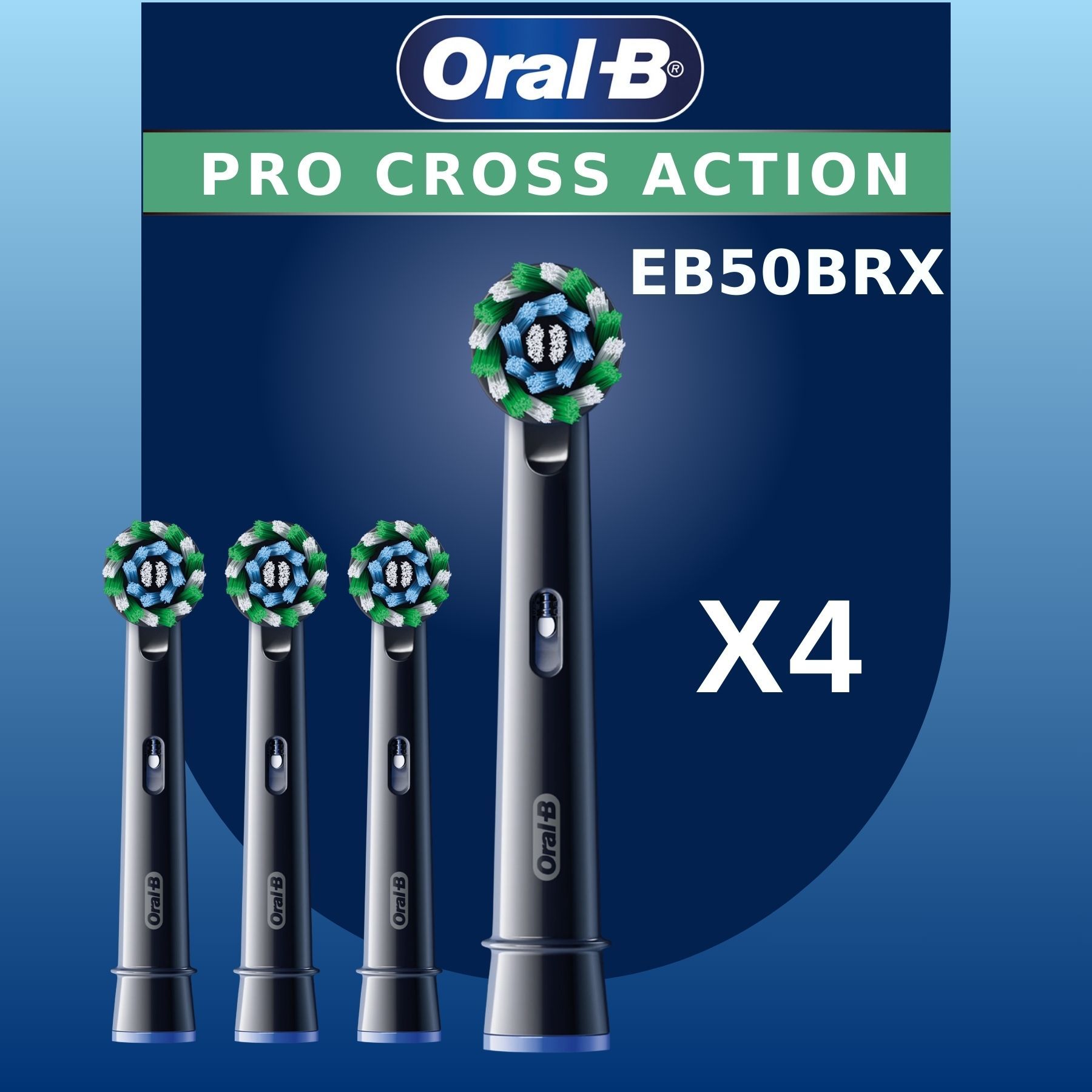 Oral-B Pro CROSS ACTION series EB-50BRX Сменные насадки для электрических зубных щеток, 4 штуки