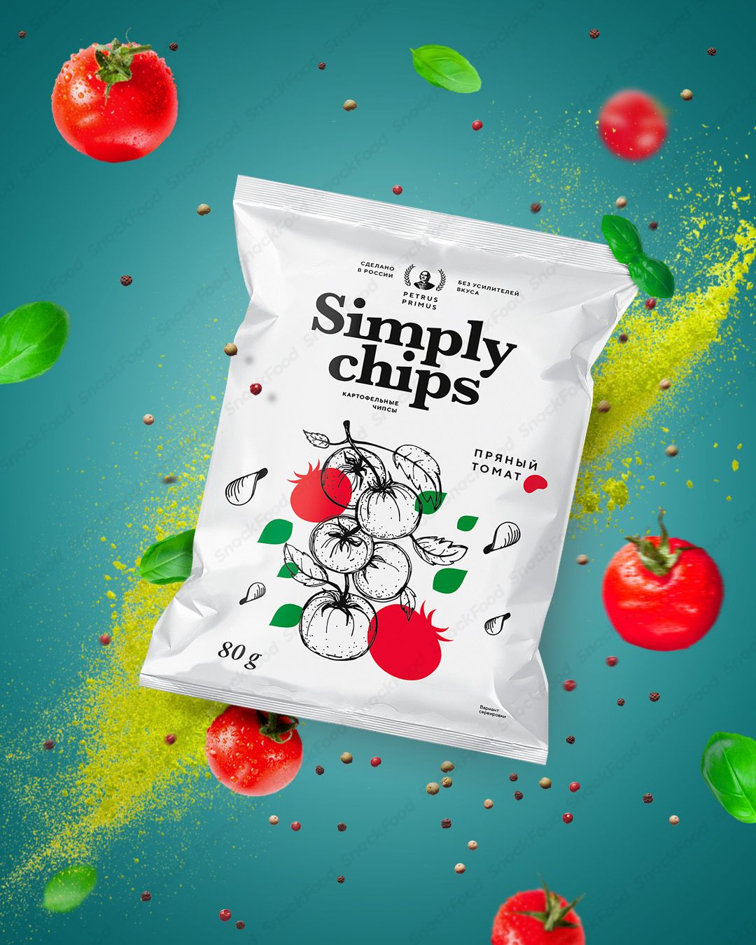 Чипсы картофельные Simply chips Пряный томат, 80 г