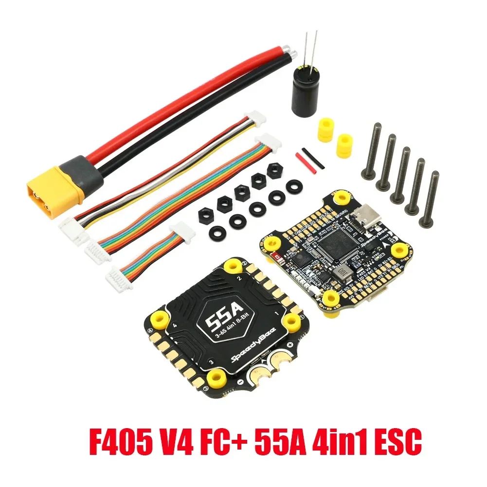 SpeedyBee F405 V4 стек BLS 55A 4-в-1 ESC и FC 30x30 RC iNAV Betaflight с Bluetooth 3-6S