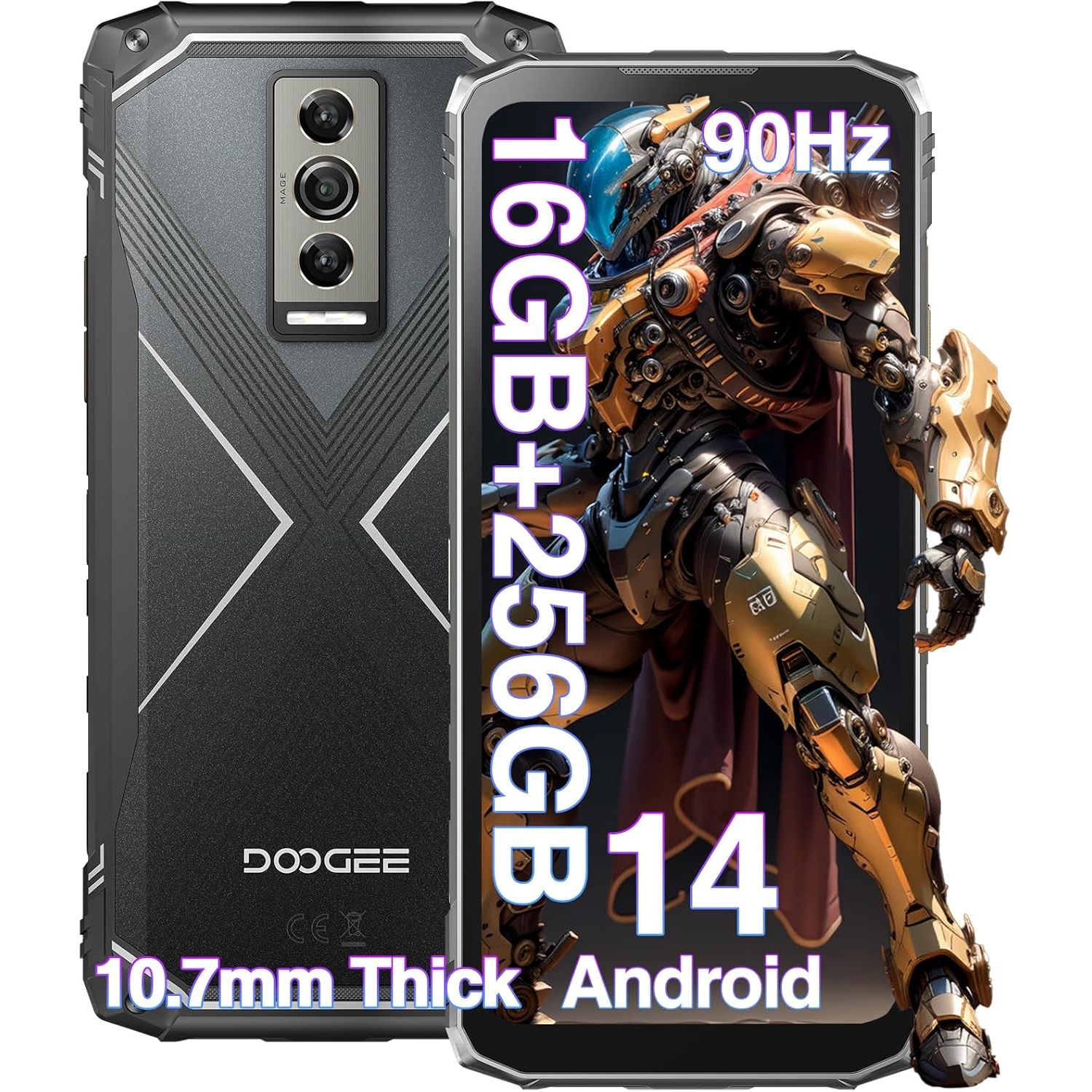 DoogeeСмартфонBlade10Pro16ГБ(6+10)256ГБ50МП,Android14,6/256ГБ,черный