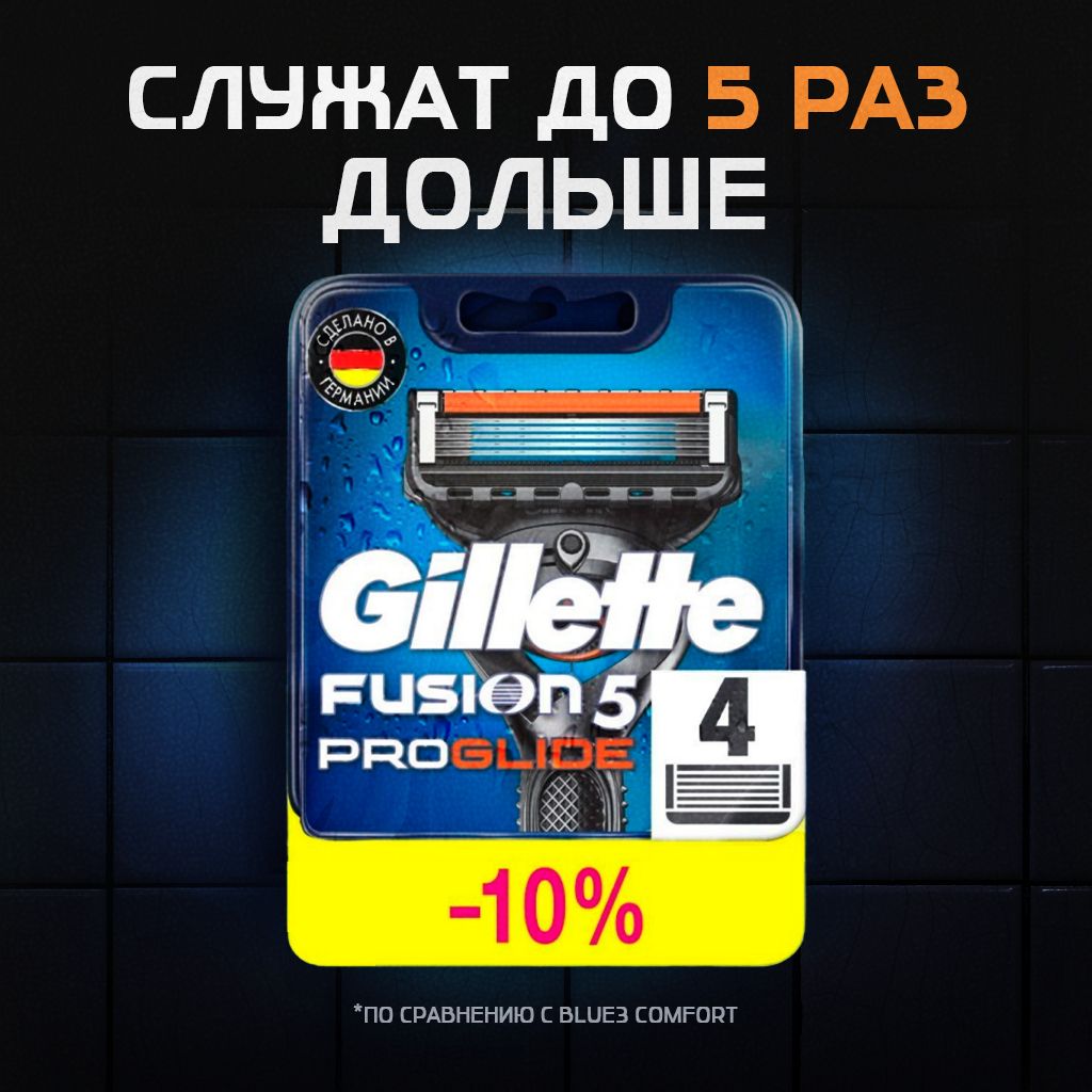 СменныекассетыGilletteFusionProglideс5лезвиямидлябритья,4шт/ЛезвиядлябритвыДжилетмужские