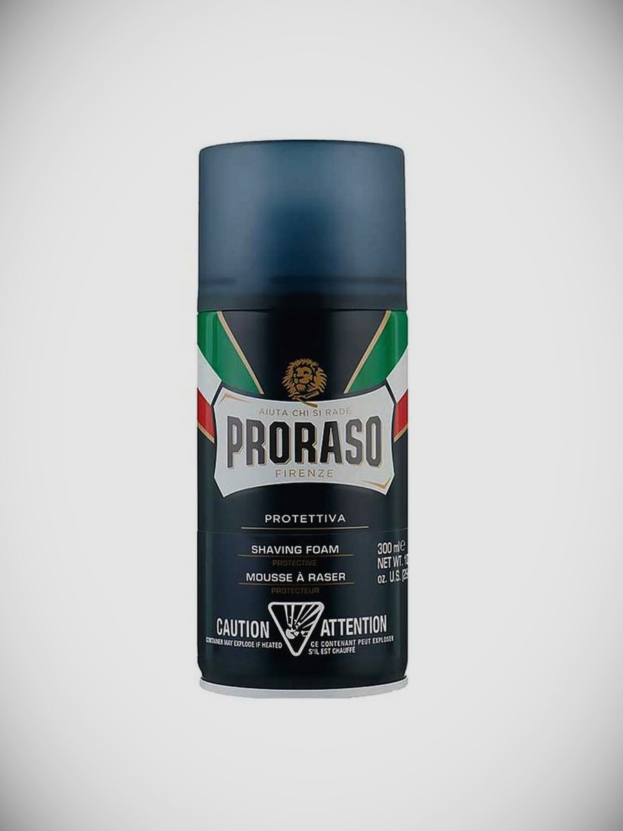 Proraso Blue Shaving Foam Пена для бритья защитная с алоэ и витамином Е 300 мл