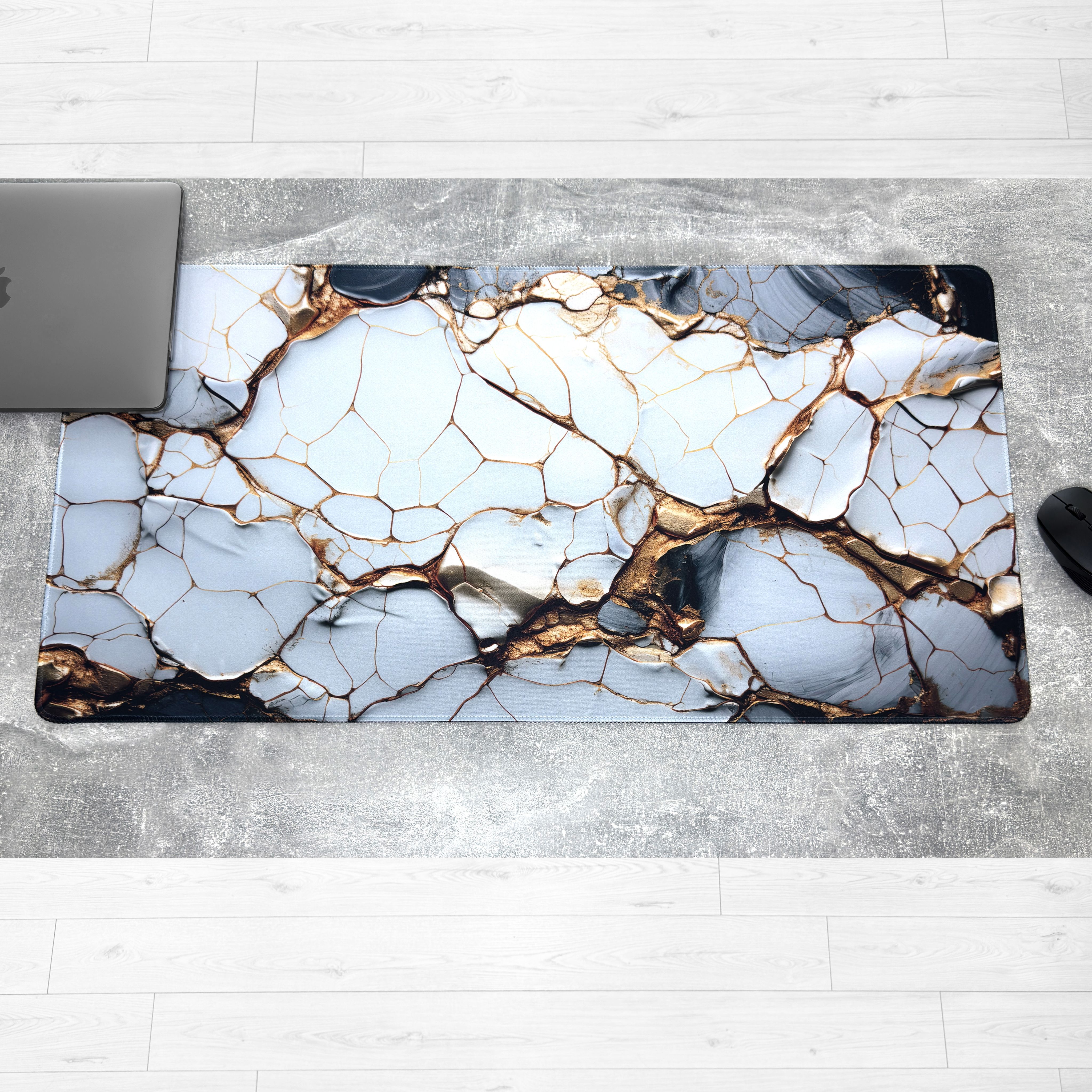 КоврикдлямышиGoldLineXL-800x400/Whitemarble