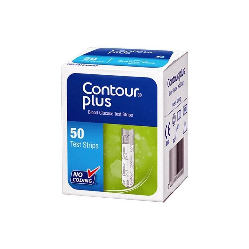 Contour Plus Тест-полоски для определения уровня глюкозы в крови 50 штук