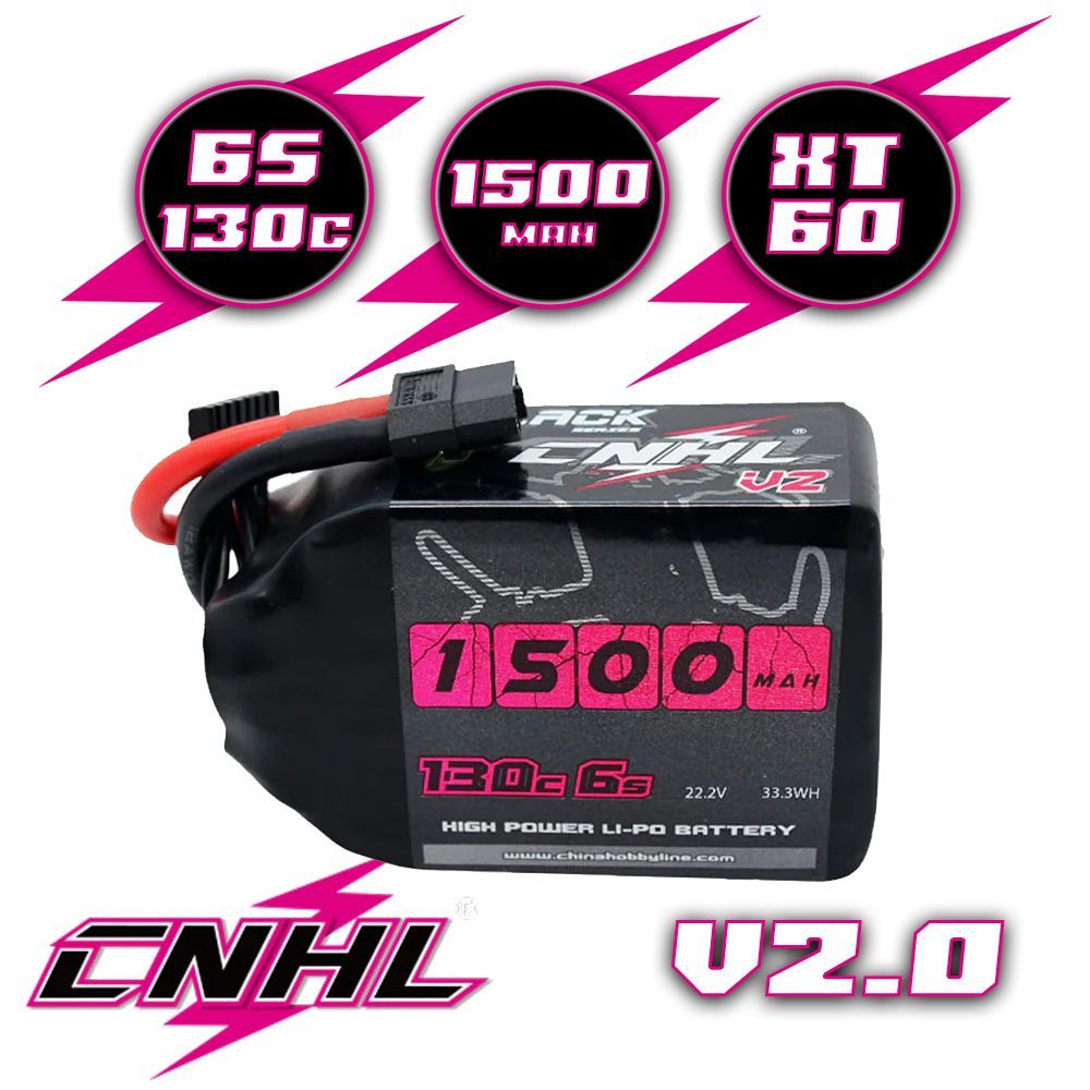 CNHL V2 Black Series 6S 22.2V 1500mAh 130C Lipo