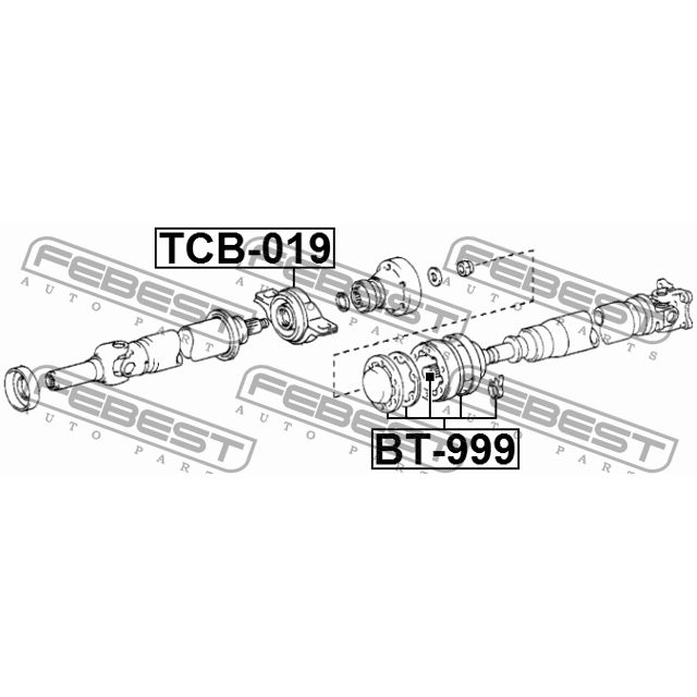 Подшипник опоры карданного вала TCB-019 FEBEST TCB-019