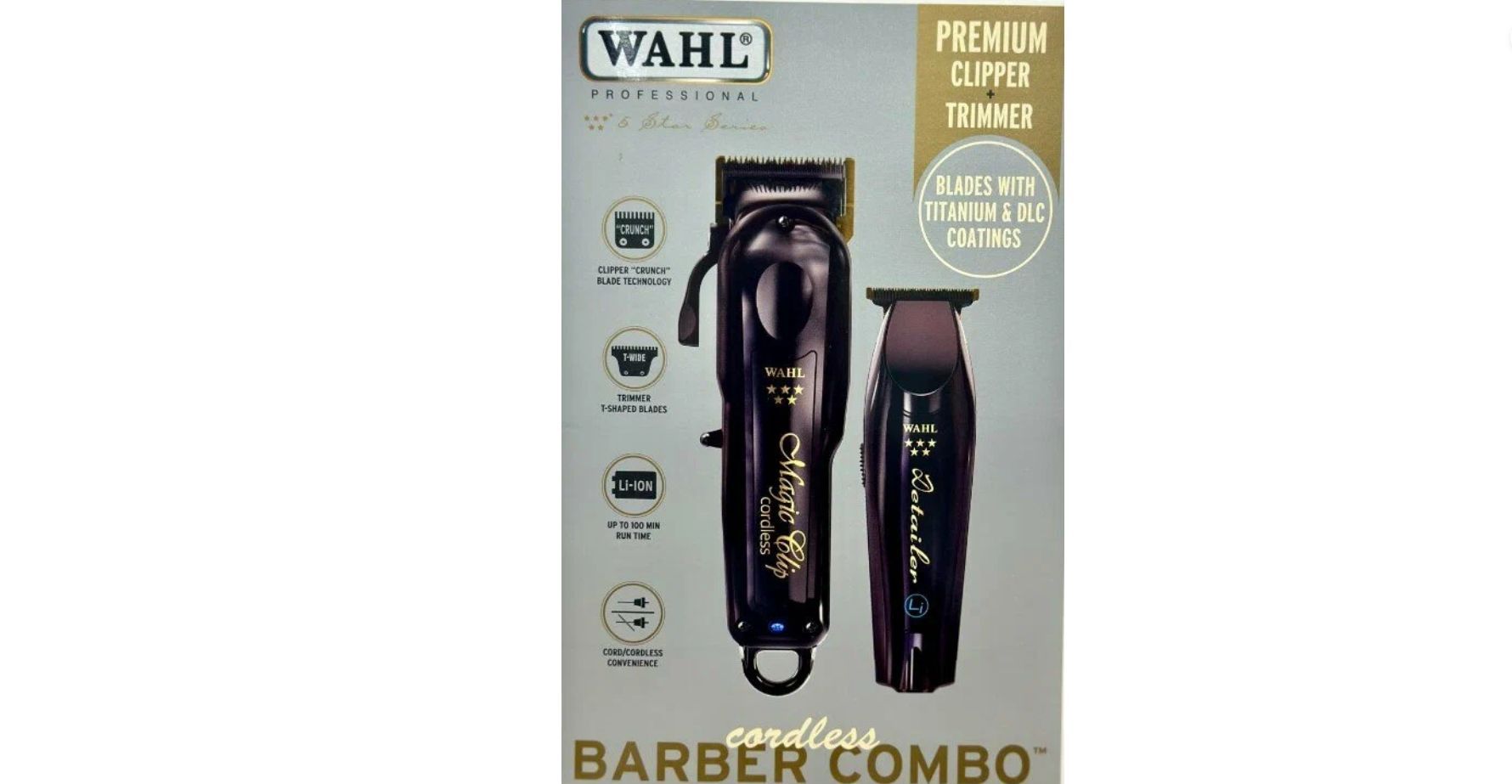 Wahl Набор для стрижки Barber Combo 3025725, коричнево-красный