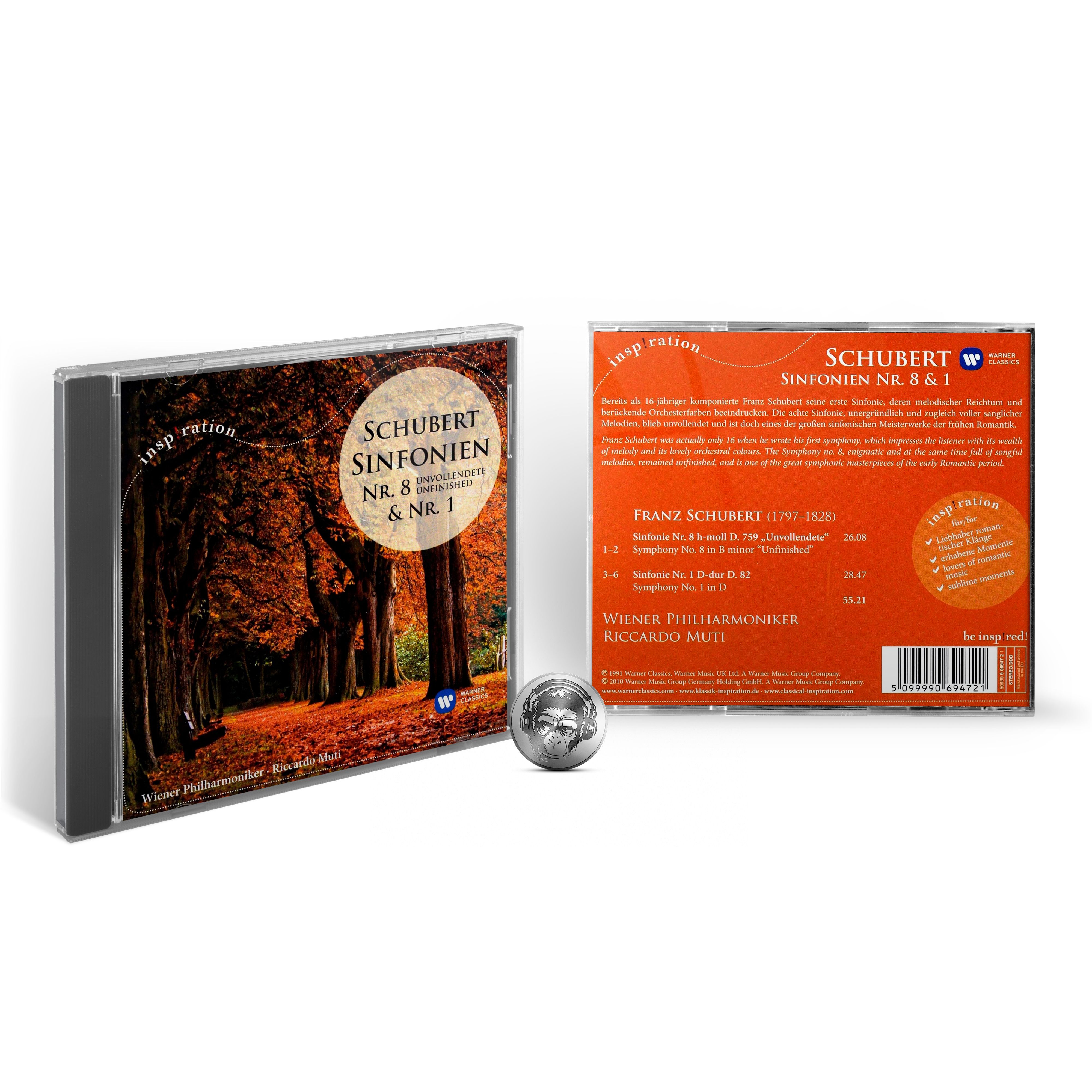 Музыкальный диск Riccardo Muti - Schubert: Symphonies 1 & 8 (1CD) 2010 Warner Jewel