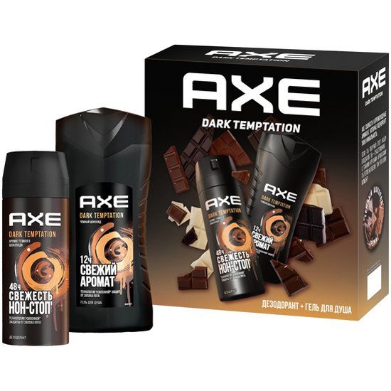 AXE Набор DARK TEMPTATION, 150 мл+ 250мл