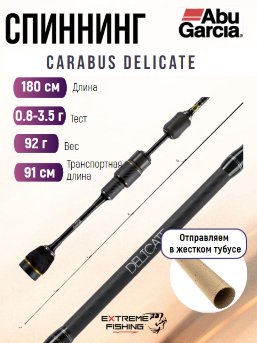 Удилище спиннинговое Abu Garcia Carabus Delicate 602UL