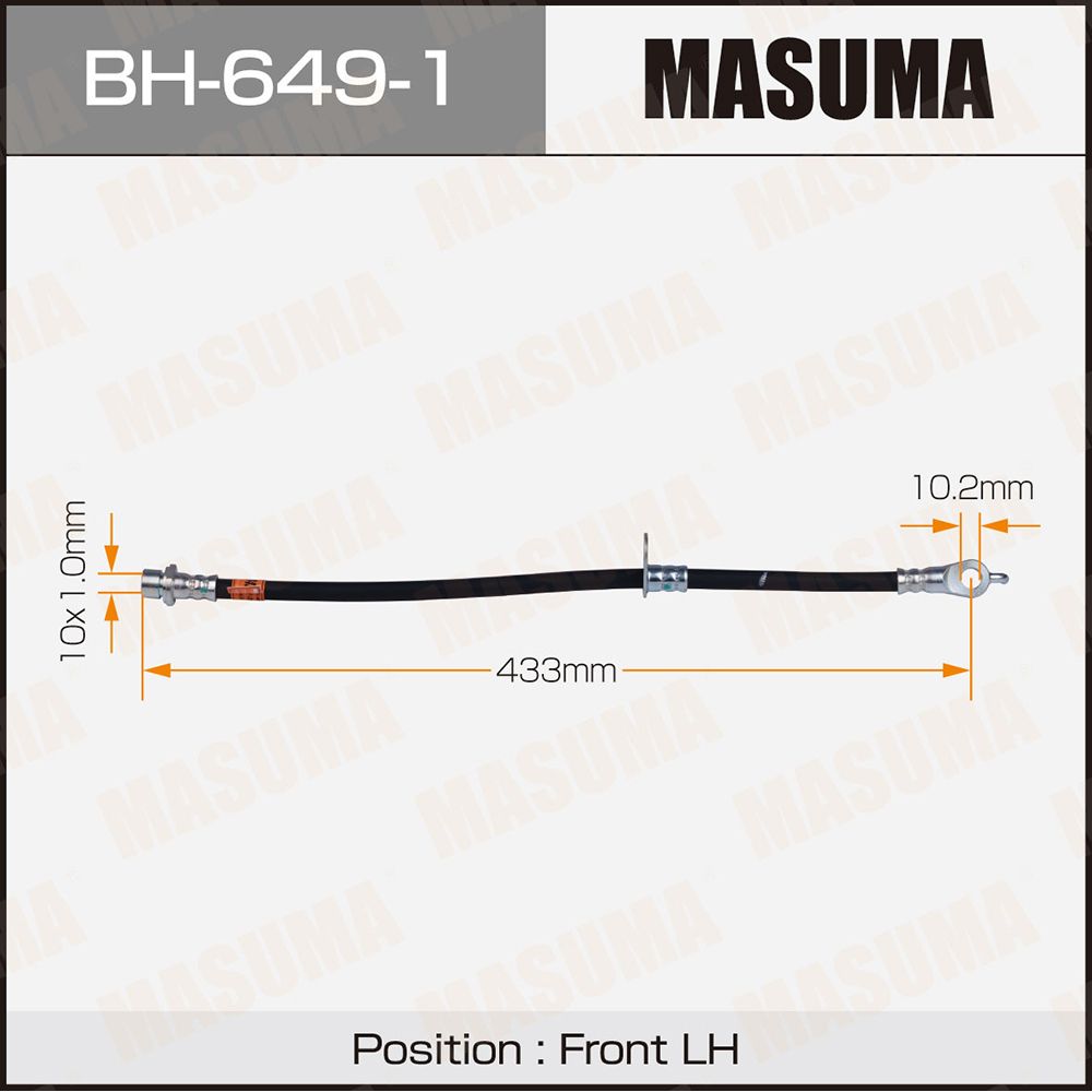 Шланг тормозной Toyota Land Cruiser (J200), Lexus LX передний Masuma правый MASUMA BH-649-1