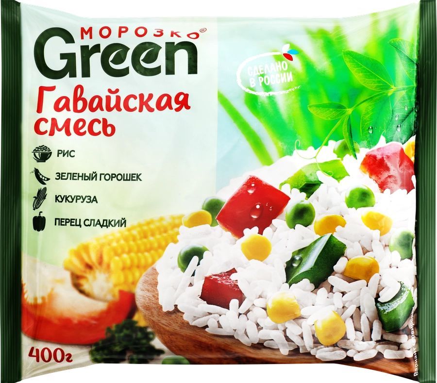 Смесь овощная МОРОЗКО Green Гавайская, 400г - 5 шт.