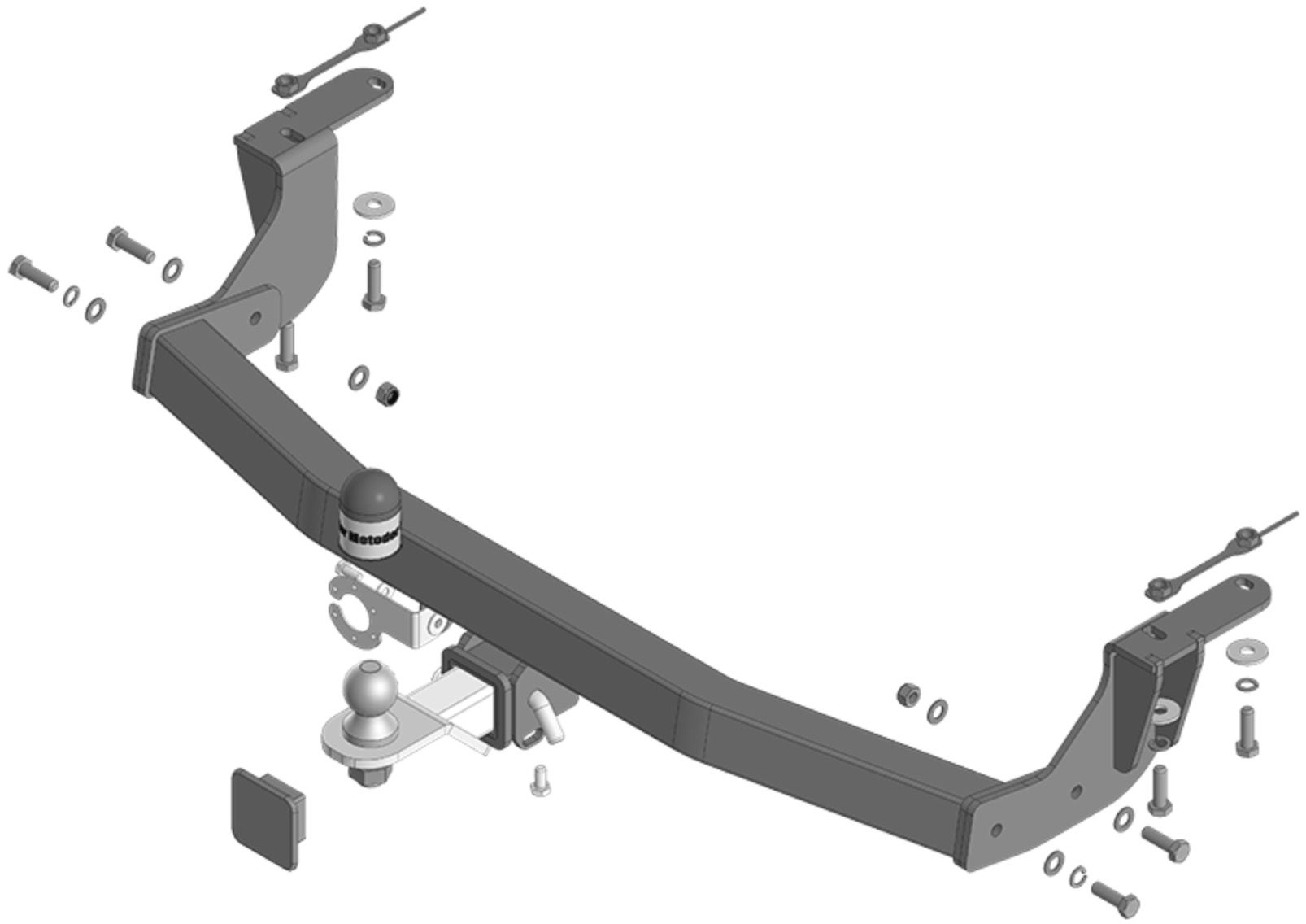 Фаркоп Motodor на Changan Cs95 2023- (под квадрат 50х50)(паспорт и сертификат в комплекте)(без электрики) 97208-E