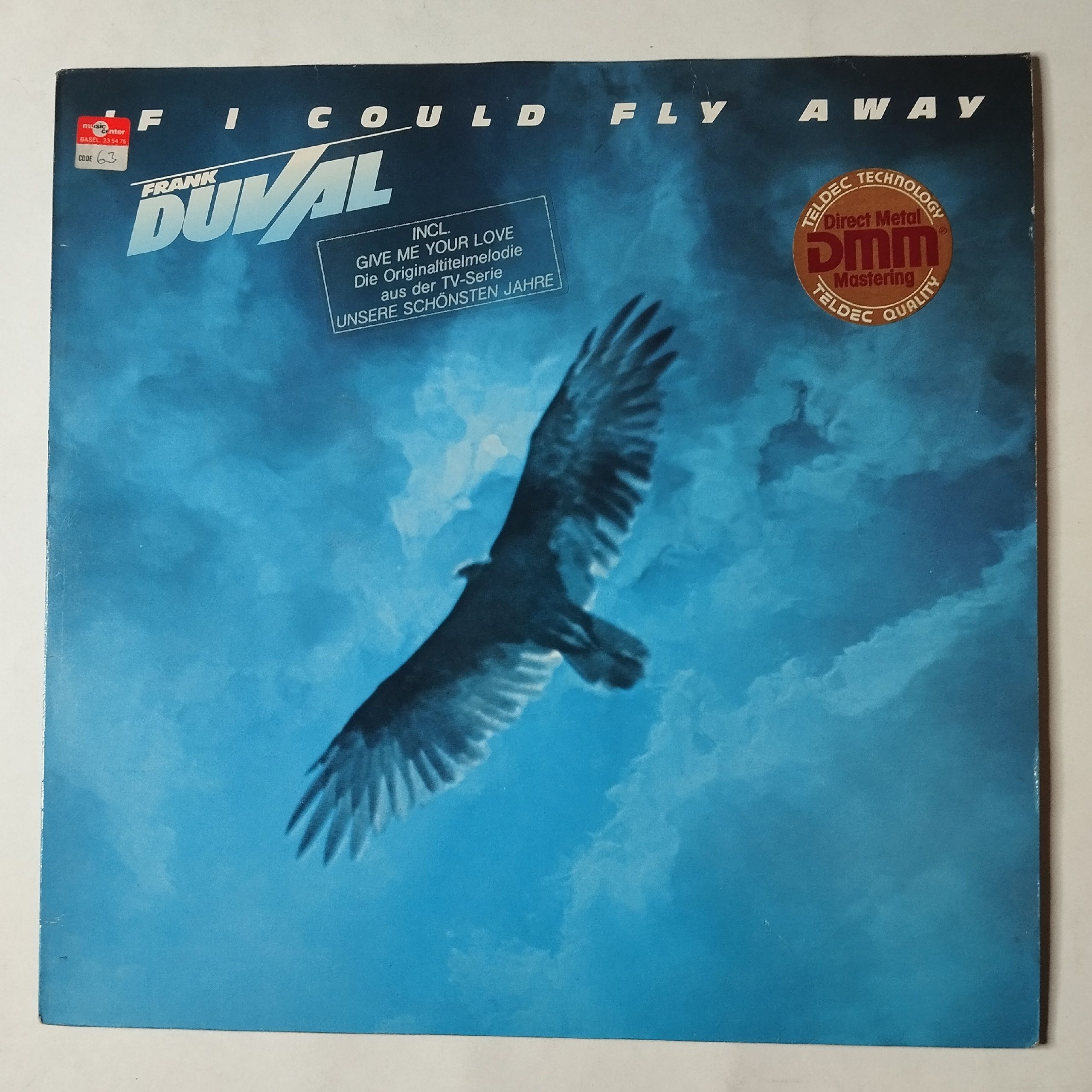 Винтажная виниловая пластинка LP Frank Duval If I Could Fly Away (Germany 1983)