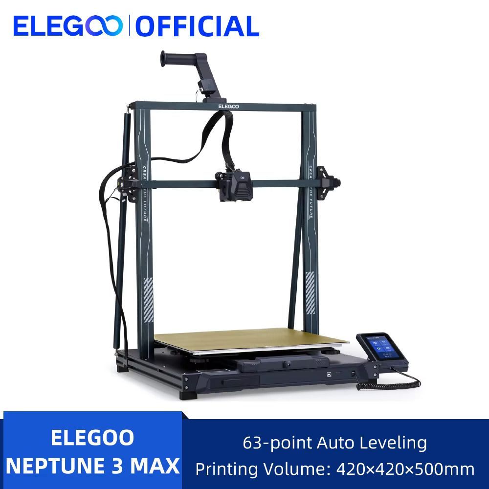 3д принтер ELEGOO Neptune 3 Max, 420x420x500, FDM, 1 экструдер, 500 мм/сек скорость печати