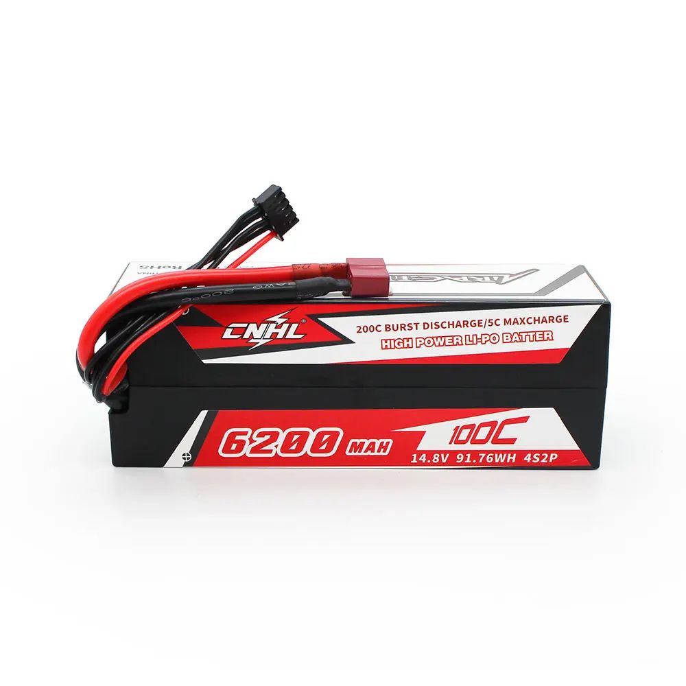 CNHL Lipo 4S, 14,8 В, аккумулятор, 6200 мАч, 100C, жесткий футляр гоночной серии с разъемом T Deans